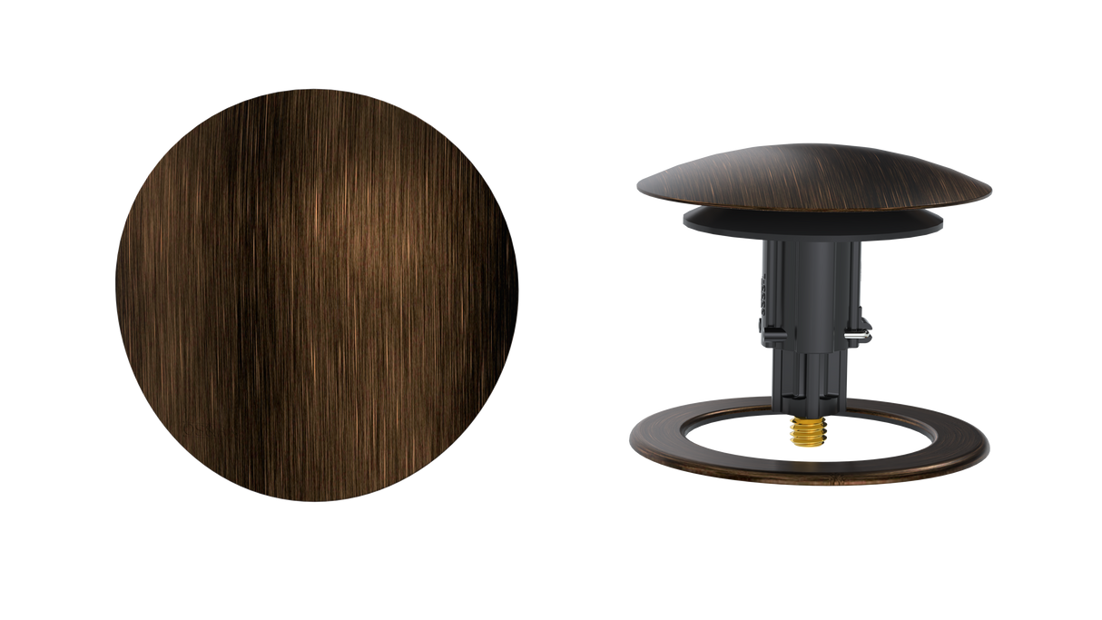 W/O Trim Kit Clicker® w/Brass Round SlideOn™ Faceplate and Trim Ring (TRB02Q-VB-R)