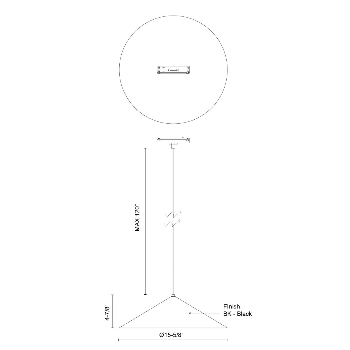 Kuzco Luiz 15-in Trilo Track Pendant