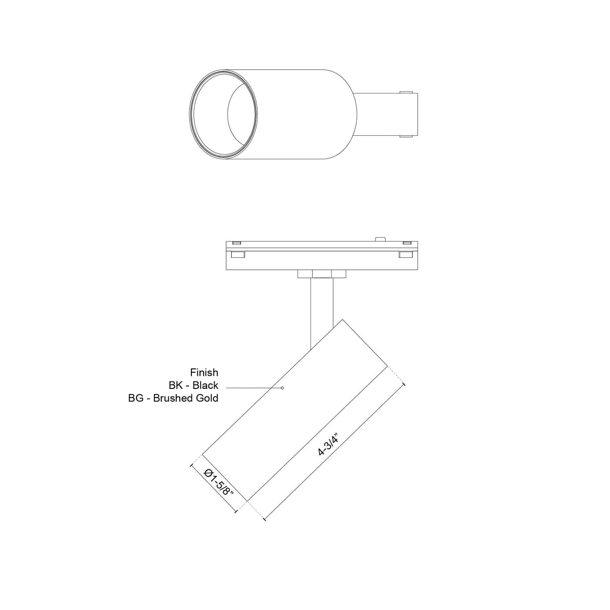 Kuzco Paolo 4-in (1-in Dia.) Trilo Track Directional Light