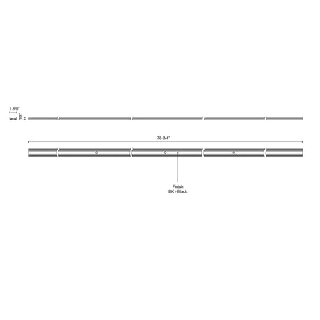 Kuzco Trilo Track 78-in Trilo Track Rail