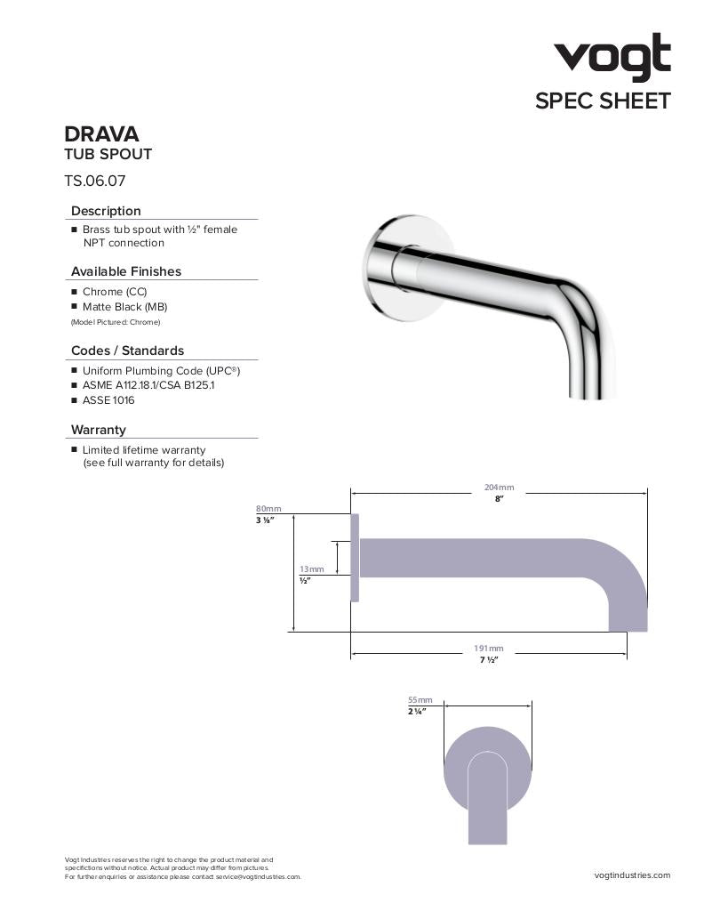 DRAVA TUB SPOUT