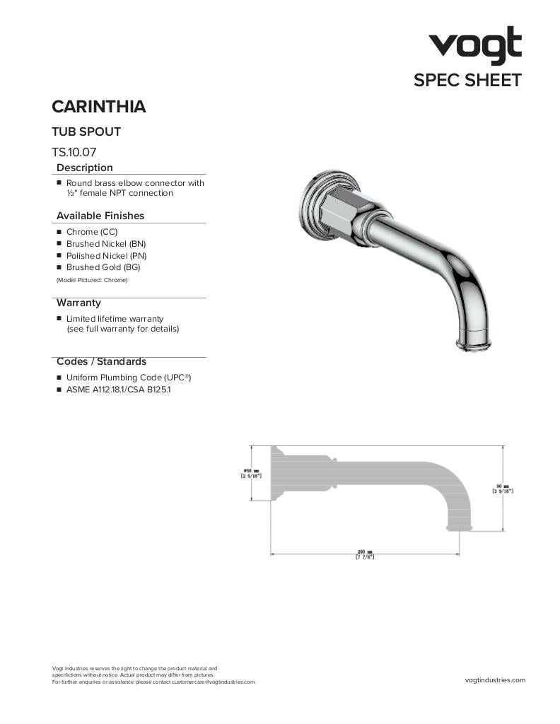 CARINTHIA TUB SPOUT