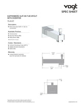 SQUARE TUB SPOUT WITH DIVERTER