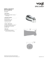 ROUND SLIP-ON TUB SPOUT WITH DIVERTER