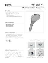 Modern Series Aero Handshower Single-Spray - 2.0 GPM