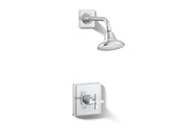 Pinstripe® Pure Rite-Temp® shower trim kit with cross handle, 2.5 gpm