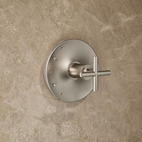 Purist® Rite-Temp® shower trim kit with cross handle, 1.75 gpm