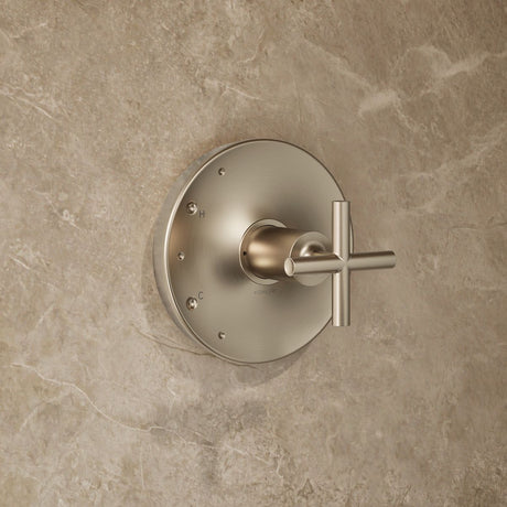 Purist® Rite-Temp® shower trim kit with cross handle, 1.75 gpm