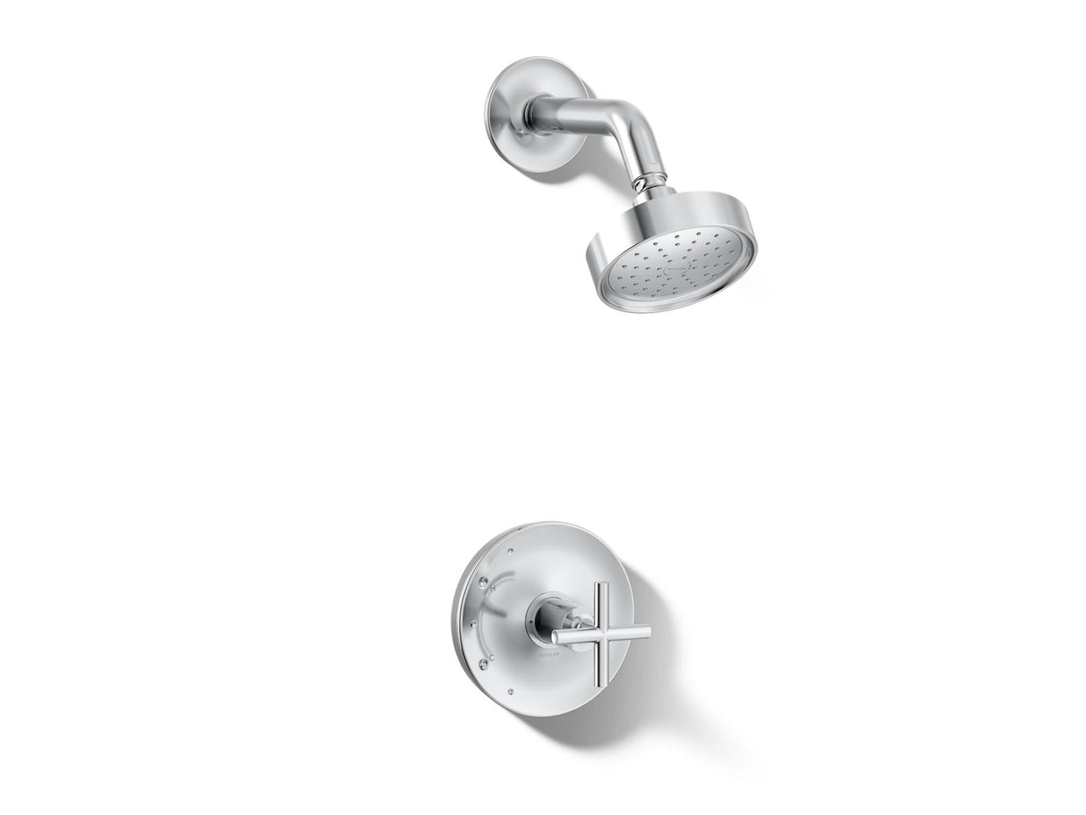 Purist® Rite-Temp® shower trim kit with cross handle, 1.75 gpm