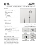 Transitional Collection Series A Multi-Spray Handshower 4-1/2" - 2.5 GPM