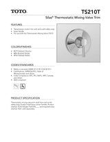 Silas Thermostatic Mixing Valve Trim