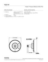 Keane Pressure Balance Valve Trim
