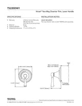 Vivian Two-way Diverter Trim - Lever Handle