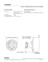 Vivian Two-Way Diverter Trim - Cross Handle