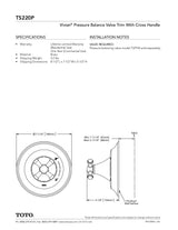 Vivian Pressure Balance Valve Trim with Cross Handle