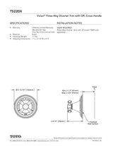 Vivian Three-Way Diverter Trim with Off - Cross Handle