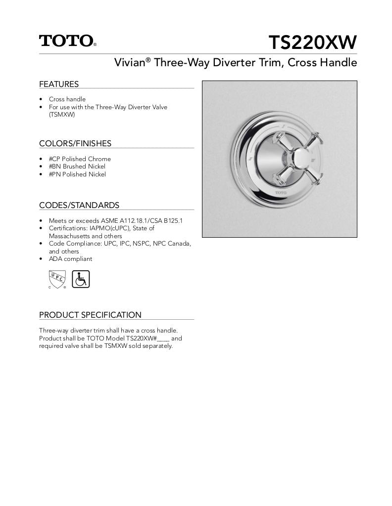 Vivian Volume Control Trim- Lever Handle