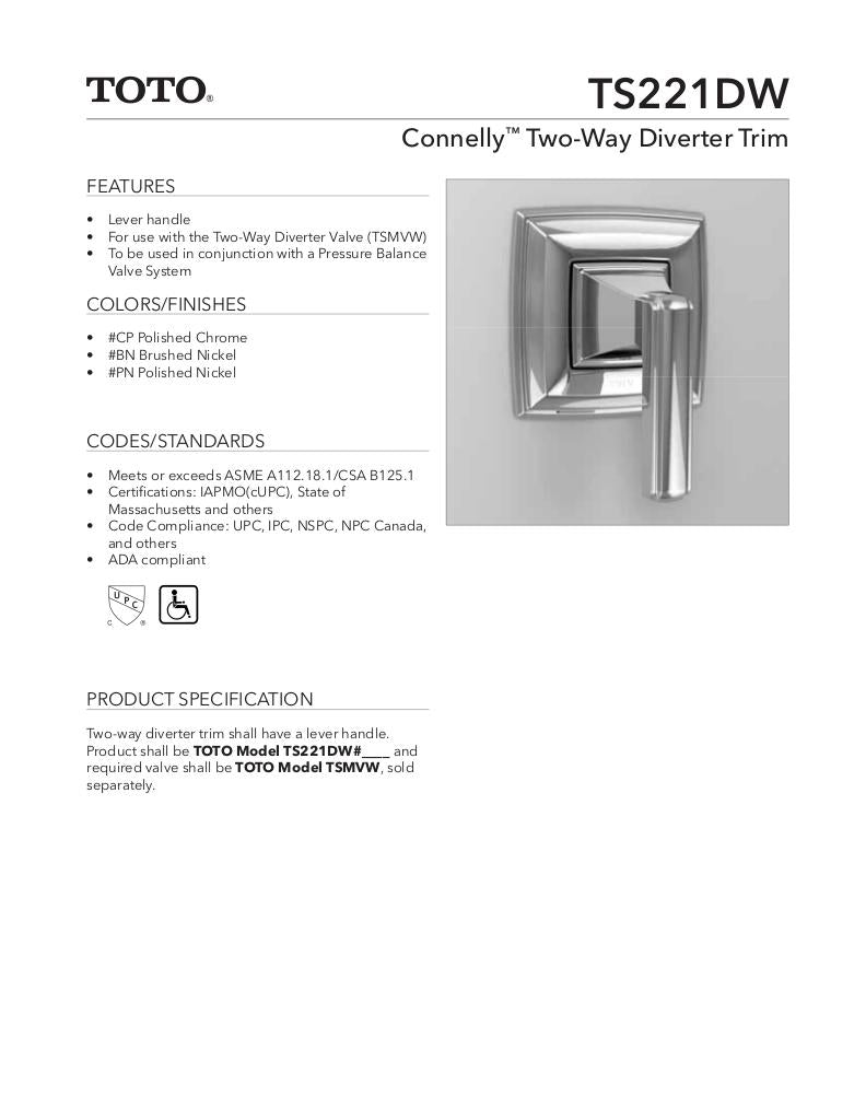 Connelly Two-Way Diverter Trim