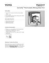 Connelly Thermostatic Mixing Valve Trim