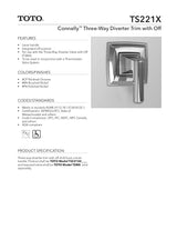 Connelly Three-Way Diverter Trim with Off