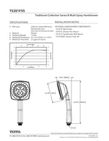 Traditional Collection Series B Multi-Spray Handshower 4-1/2" - 2.5 GPM