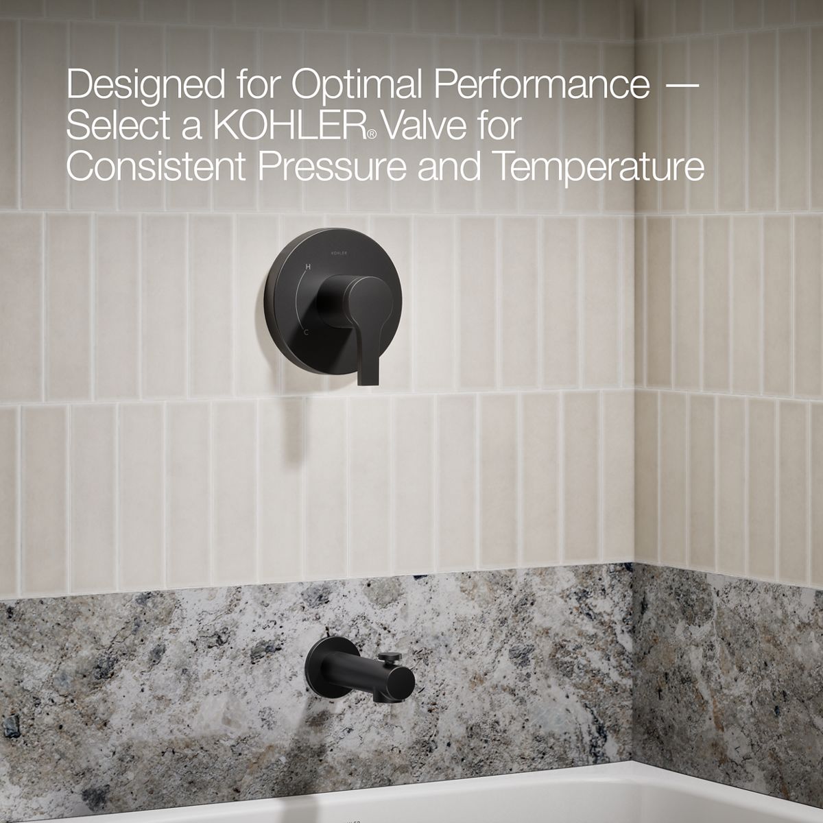 Elate® Rite-Temp® bath and shower trim kit, 2.5 gpm