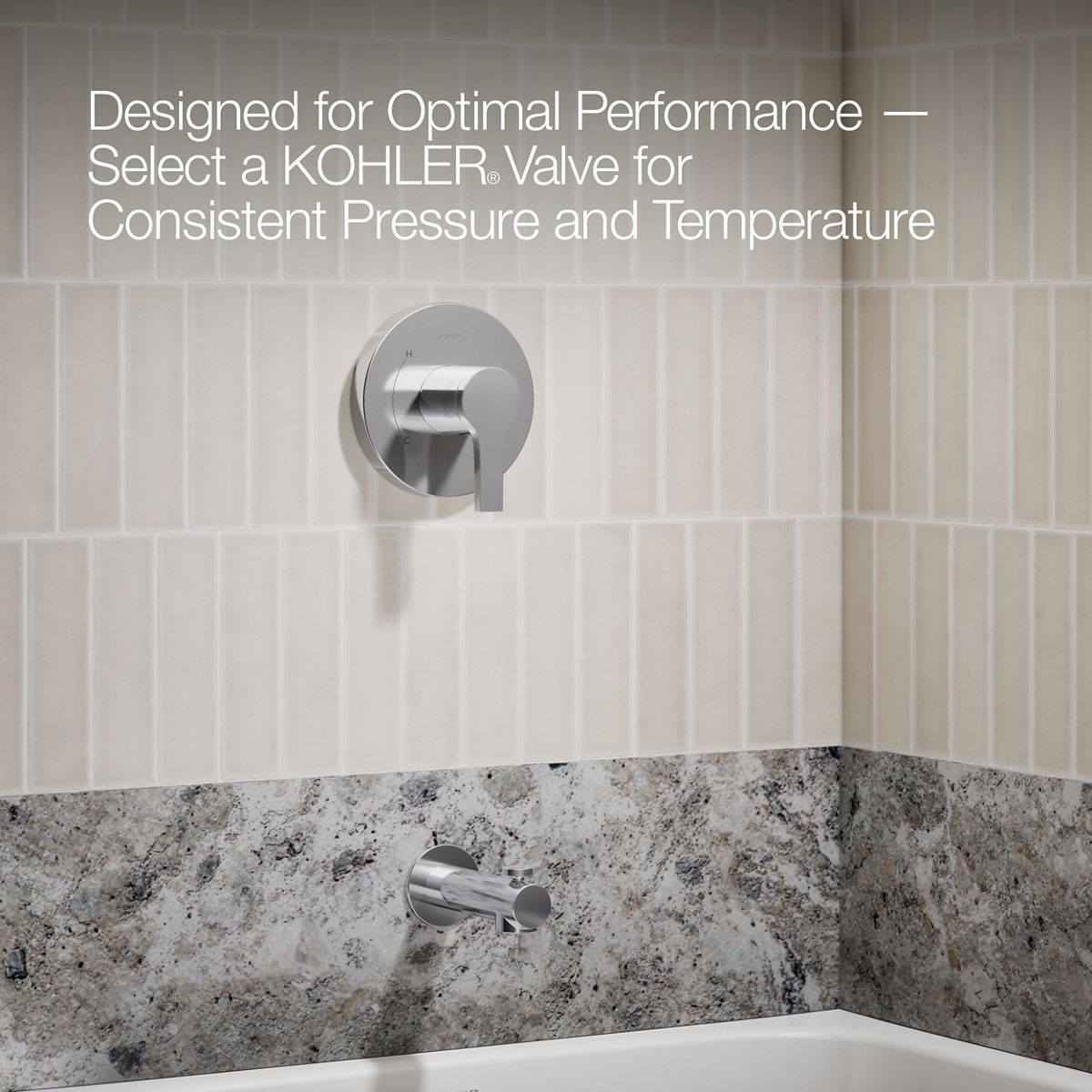 Elate® Rite-Temp® bath and shower trim kit, 1.5 gpm