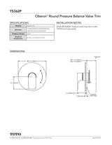 Oberon Pressure Balance Valve Trim - Round