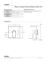 Oberon Pressure Balance Valve Trim - Square