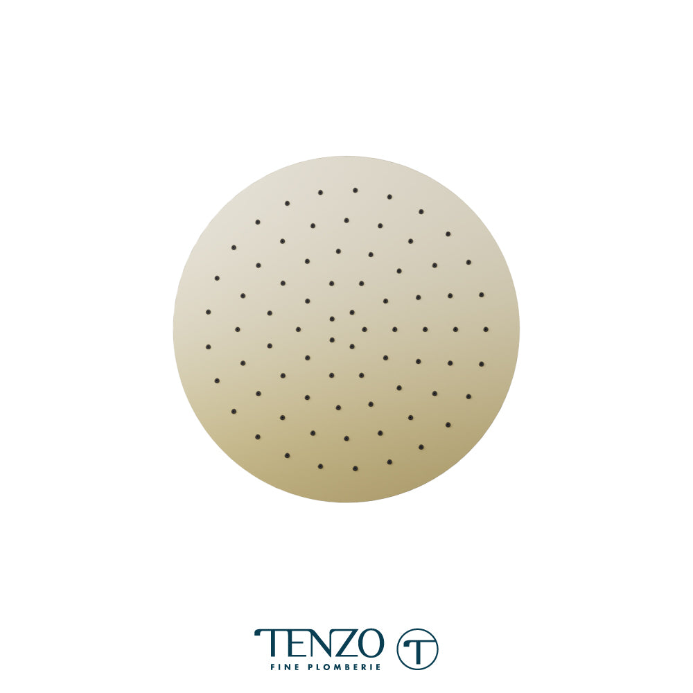 Ceiling shower head round 25x25cm [10po] brushed gold