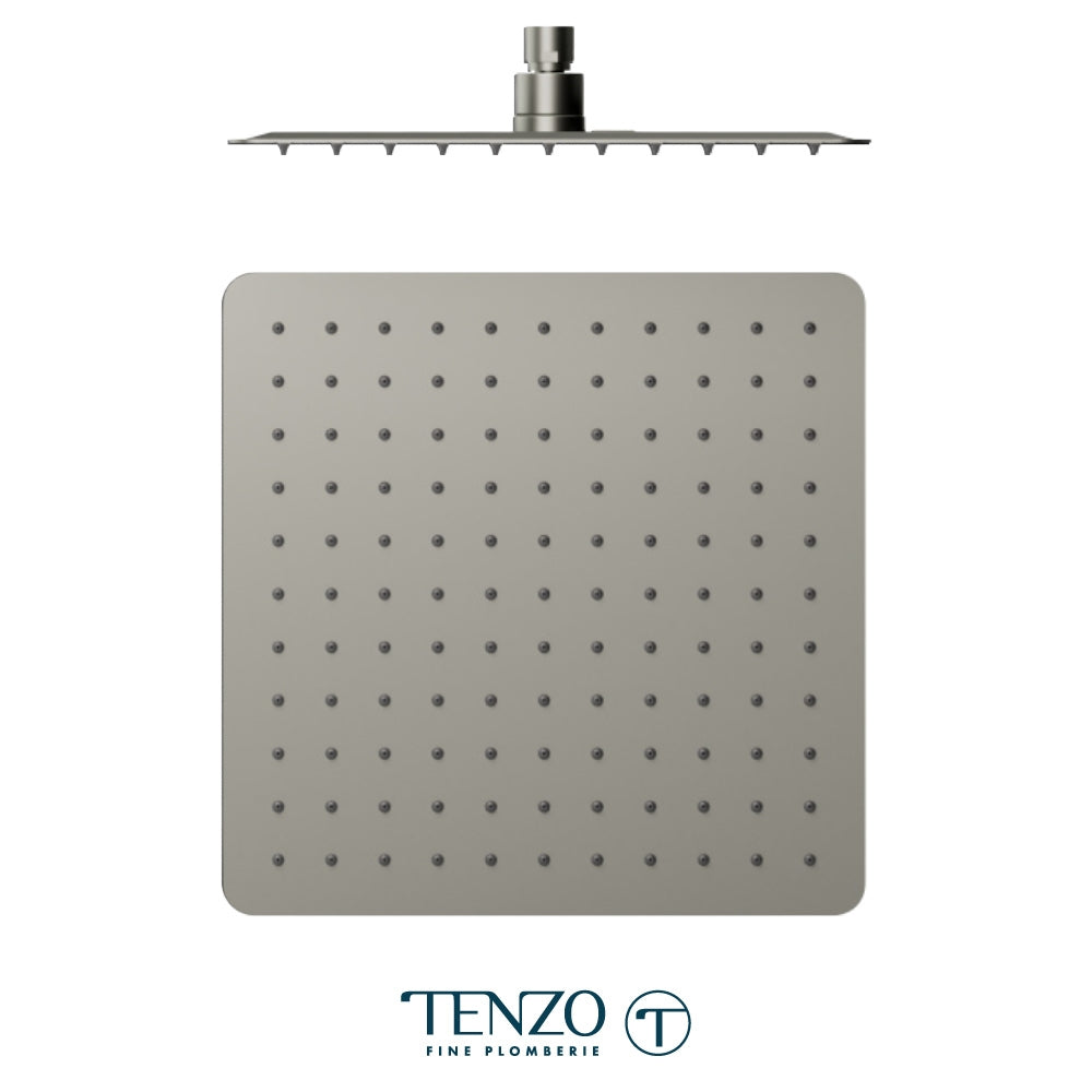 Shwr head square with round corners30x30cm [12"] stainless steel 2mm