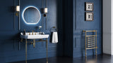 23.5"x38" Tuzio Thames Towel Warmer in a bathroom setting