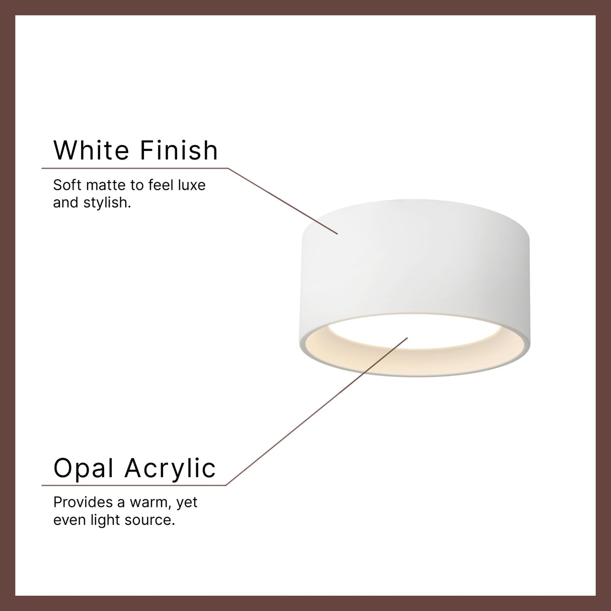 Kuzco Vibe Uma 7-in Short Semi-Flush Mount