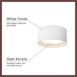 Kuzco Vibe Uma 7-in Short Semi-Flush Mount