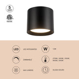 Kuzco Vibe Uma 7-in Tall Semi-Flush Mount