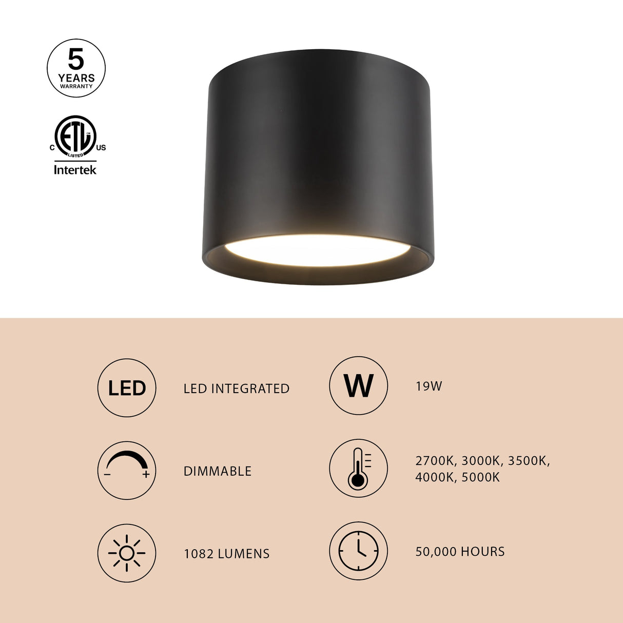 Kuzco Vibe Uma 9-in Semi-Flush Mount
