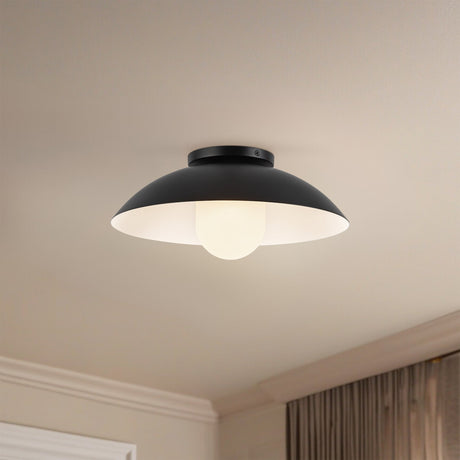 Kuzco Umbra 14-in (6-in Height) Semi-Flush Mount