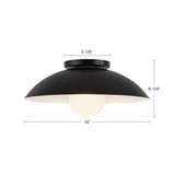 Kuzco Umbra 14-in (6-in Height) Semi-Flush Mount