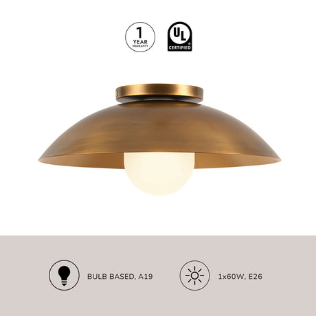 Kuzco Umbra 14-in (6-in Height) Semi-Flush Mount