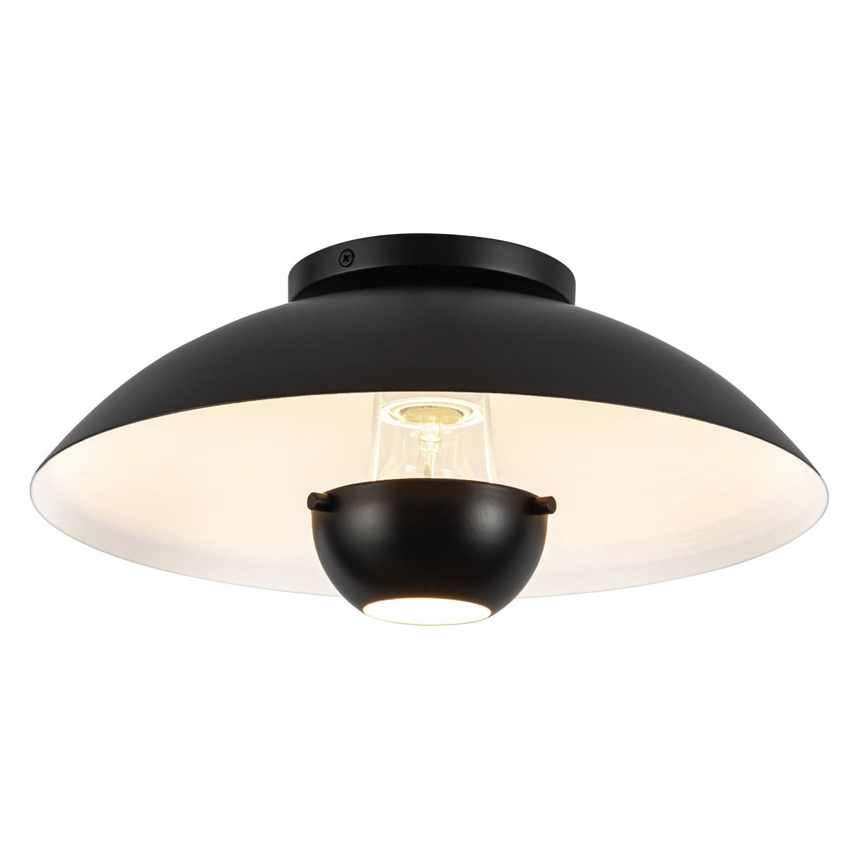 Kuzco Umbra 14-in (5-in Height) Semi-Flush Mount