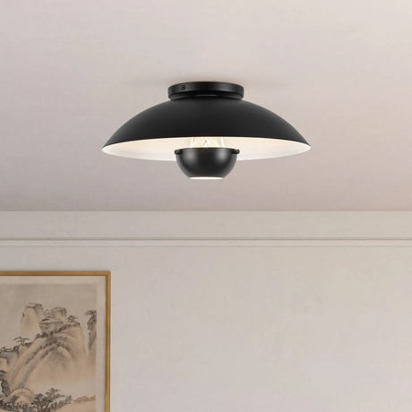 Kuzco Umbra 14-in (5-in Height) Semi-Flush Mount
