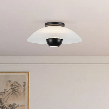 Kuzco Umbra 14-in (5-in Height) Semi-Flush Mount