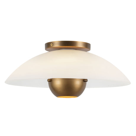 Kuzco Umbra 14-in (5-in Height) Semi-Flush Mount