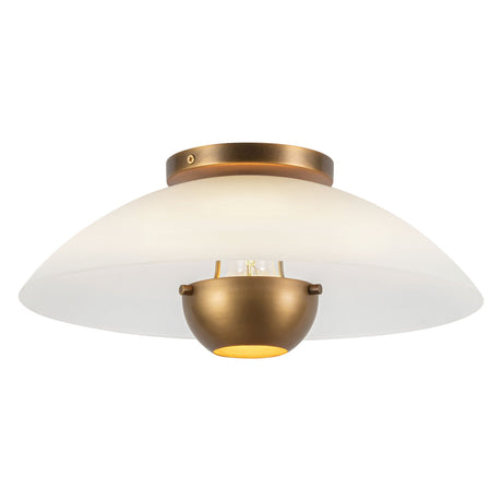 Kuzco Umbra 14-in (5-in Height) Semi-Flush Mount