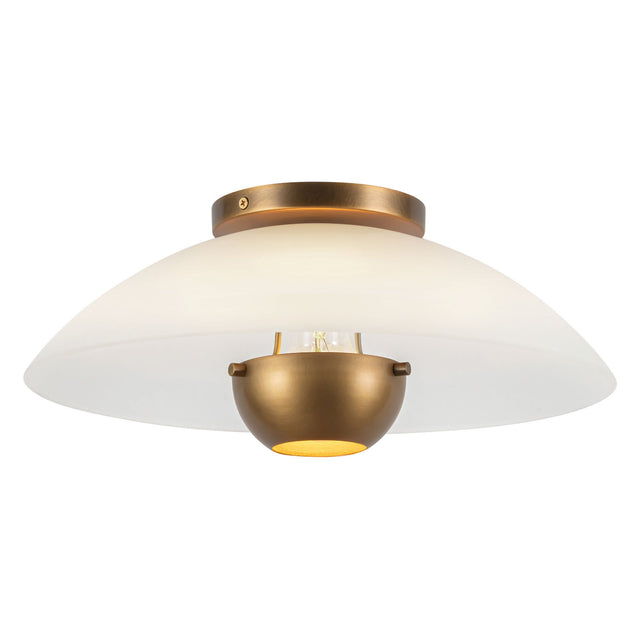 Kuzco Umbra 14-in (5-in Height) Semi-Flush Mount
