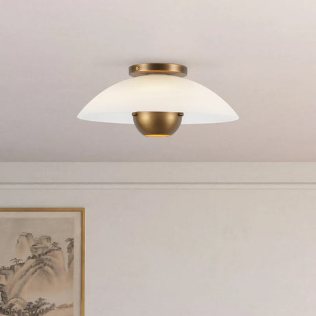 Kuzco Umbra 14-in (5-in Height) Semi-Flush Mount