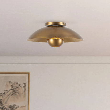 Kuzco Umbra 14-in (5-in Height) Semi-Flush Mount
