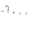 5-piece deckmount tub filler with diverter and handshower
