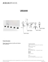 5-piece deckmount tub filler with diverter and handshower