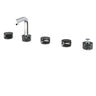 5-piece deckmount tub filler with diverter and handshower